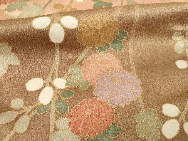 平和屋着物●訪問着　草花文　暈し染め　三越扱い　正絹　逸品　AABB3179ck