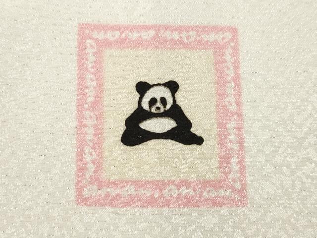 平和屋着物●「anan」ブランド 小振袖 二尺袖 駒刺繍 雪輪花文 銀通し地 洗える着物 未使用 AABB3221ck