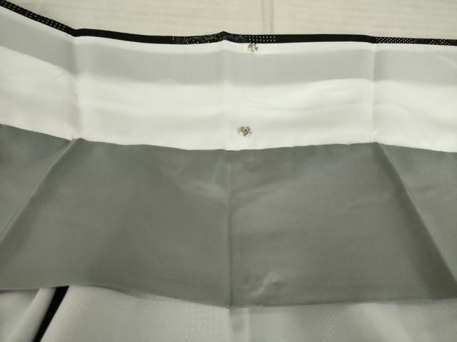 平和屋着物●小振袖 二尺袖 市松花文 黒地 洗える着物 未使用 AABB3223ck