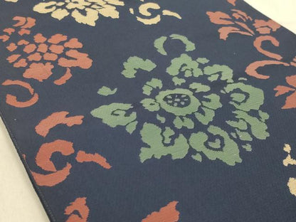 平和屋着物◎六通柄袋帯 舞花文 正絹 逸品 AABB3261ou