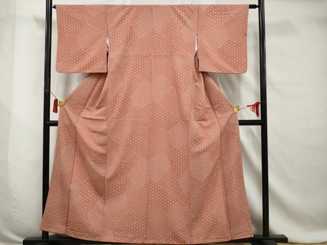 平和屋着物■小紋　吉祥文様　洗える着物　AABB3386gw