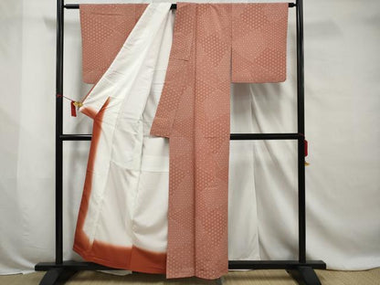 平和屋着物■小紋　吉祥文様　洗える着物　AABB3386gw