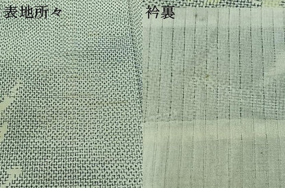 平和屋着物▽本場大島紬 白大島 単衣 草花文 正絹 逸品 AABB3562jh