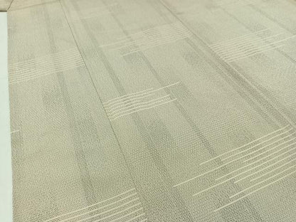 平和屋着物▽本塩沢　単衣　110亀甲　横段文　証紙付き　正絹　逸品　AABB3565jh