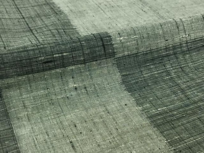 平和屋着物▽上質な紬 単衣 市松文様 正絹 逸品 AABB3566jh