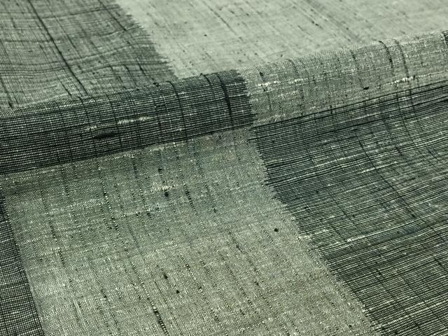 平和屋着物▽上質な紬 単衣 市松文様 正絹 逸品 AABB3566jh