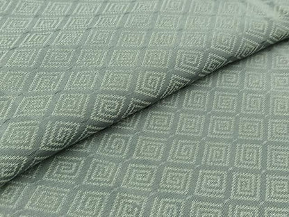 平和屋着物▽上質な小紋 単衣 お召地 菱文 正絹 逸品 AABB3571jh