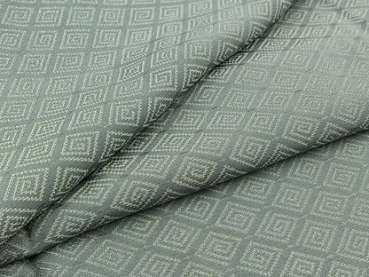 平和屋着物▽上質な小紋 単衣 お召地 菱文 正絹 逸品 AABB3571jh