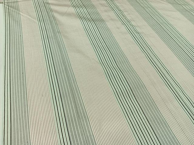 平和屋着物▽上質な紬 単衣 縞 正絹 逸品 AABB3575jh