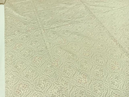 平和屋着物▽本場大島紬 白大島 単衣 立涌花文 正絹 逸品 AABB3576jh