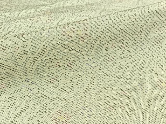 平和屋着物▽本場大島紬 白大島 単衣 立涌花文 正絹 逸品 AABB3576jh