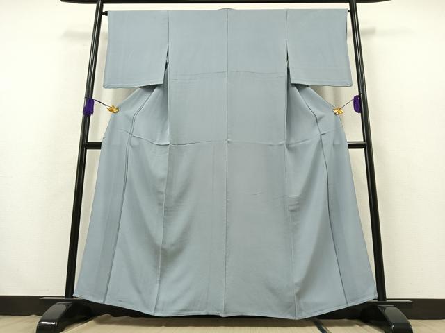 平和屋着物▽上質な色無地 単衣 秘色色 正絹 逸品 AABB3590jh