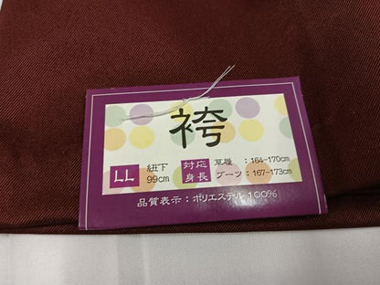 平和屋着物●行灯袴　刺繍　舞花文　金糸　洗える着物　未使用　AABB3601ph
