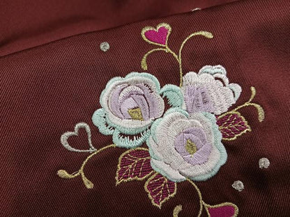 平和屋着物●行灯袴　刺繍　舞花文　金糸　洗える着物　未使用　AABB3601ph