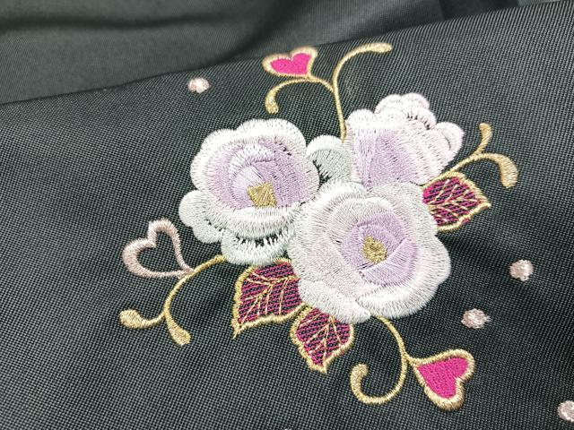 平和屋着物●行灯袴　刺繍　舞花文　金糸　洗える着物　未使用　AABB3605ph