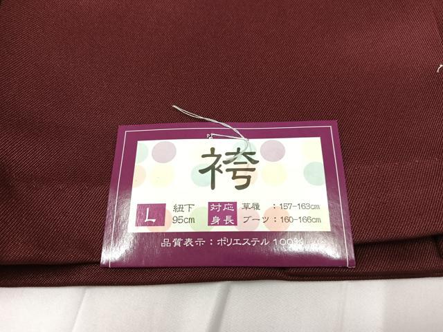 平和屋着物●行灯袴　刺繍　舞花文　金糸　洗える着物　未使用　AABB3606ph