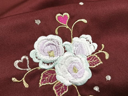 平和屋着物●行灯袴　刺繍　舞花文　金糸　洗える着物　未使用　AABB3606ph