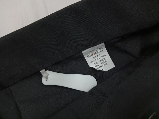 平和屋着物●行灯袴　刺繍　舞花文　黒地　金糸　洗える着物　未使用　AABB3610ph