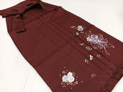 平和屋着物●行灯袴 刺繍 舞花文 金糸 洗える着物 未使用 AABB3615ph