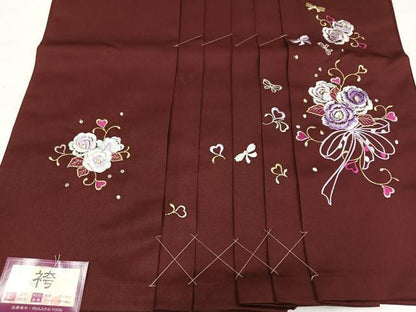 平和屋着物●行灯袴 刺繍 舞花文 金糸 洗える着物 未使用 AABB3615ph