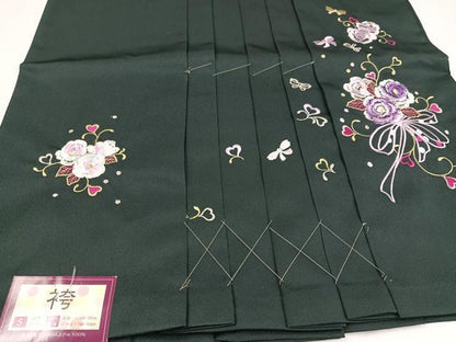 平和屋着物●行灯袴　刺繍　舞花文　金糸　洗える着物　未使用　AABB3616ph