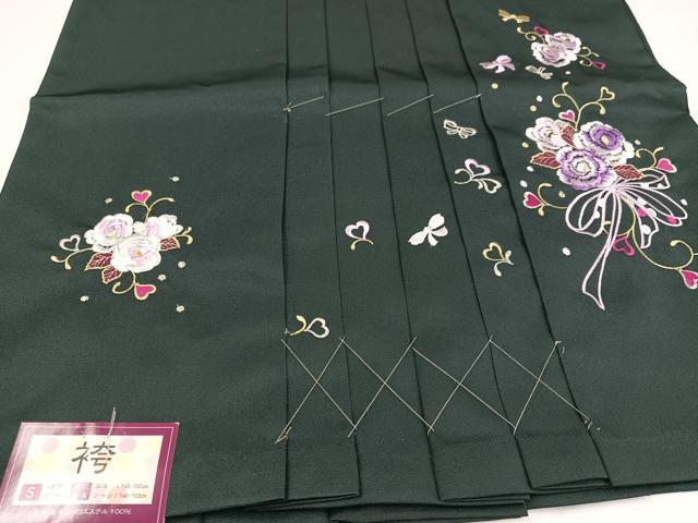 平和屋着物●行灯袴　刺繍　舞花文　金糸　洗える着物　未使用　AABB3616ph