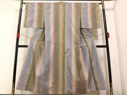 平和屋着物●上質な紬　間道　正絹　逸品　AABB3623ph