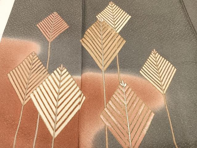 平和屋着物●訪問着　刺繍　松文　金彩　銀通し地　正絹　逸品　AABB3649ph