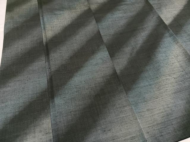 平和屋着物●上質な紬 斜縞 正絹 逸品 AABB3669ph