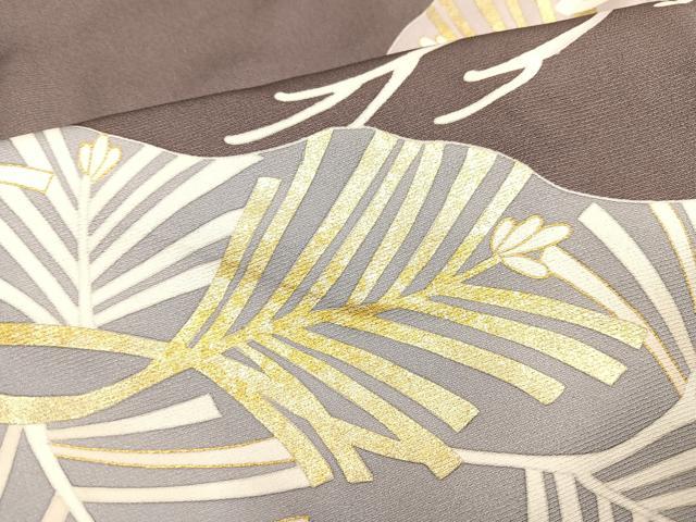 平和屋着物●豪華色留袖　友禅　作家物　駒刺繍　松文　金彩　正絹　逸品　未使用　AABB3680ph