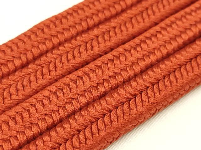 平和屋着物●極上 有職組紐道明 帯締め 冠組 樺色 宮内庁御用 国立博物館御用 東京芸術大学御用 逸品 AABB3703ay