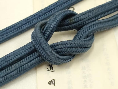 平和屋着物●極上 有職組紐道明 帯締め 冠組 紺鼠色 宮内庁御用 国立博物館御用 東京芸術大学御用 逸品 AABB3740ay