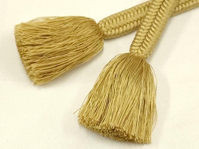 平和屋着物●極上　有職組紐道明　帯締め　冠組　芥子色　宮内庁御用　国立博物館御用　東京芸術大学御用　逸品　AABB3743ay