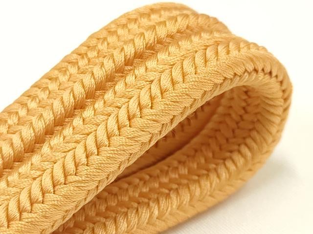 平和屋着物●極上 有職組紐道明 帯締め 冠組 黄茶色 宮内庁御用 国立博物館御用 東京芸術大学御用 逸品 AABB3767ay