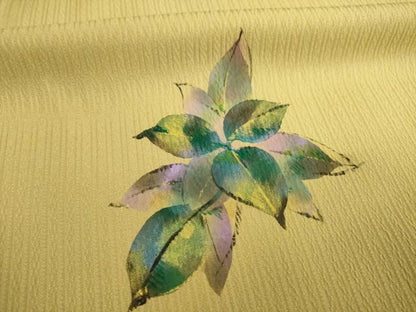 平和屋着物●訪問着　手描き　枝葉文　金彩　正絹　逸品　AABB3823ck