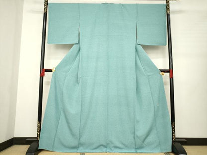 平和屋着物●加賀友禅の型染　板場友禅　坂口幸市　加賀小紋　小紋　仕覆文　正絹　逸品　AABB3824ck