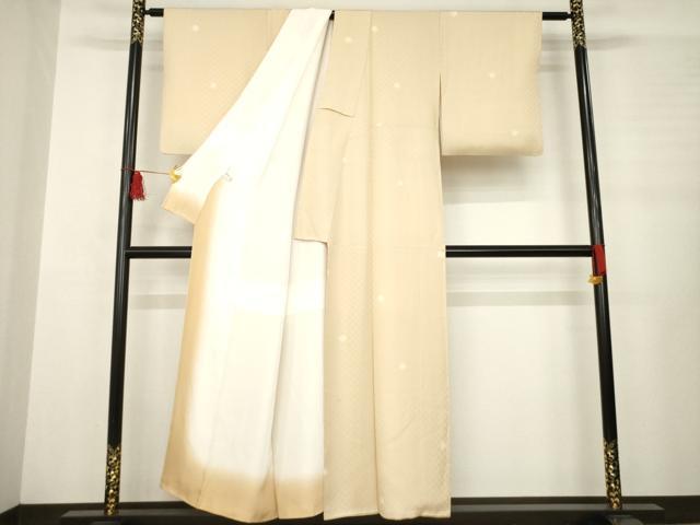 平和屋着物●上質な小紋　作家物　丸文　正絹　逸品　AABB3826ck