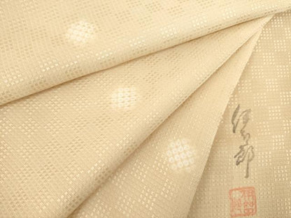 平和屋着物●上質な小紋　作家物　丸文　正絹　逸品　AABB3826ck