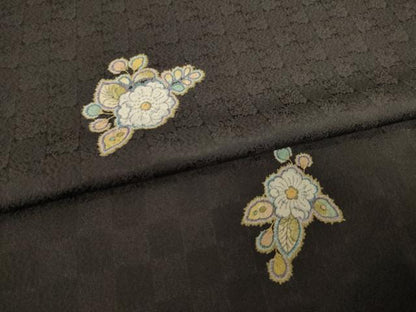 平和屋着物●上質な小紋　辻が花　舞花文　正絹　逸品　AABB3828ck