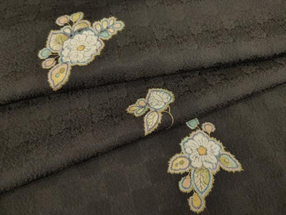 平和屋着物●上質な小紋　辻が花　舞花文　正絹　逸品　AABB3828ck