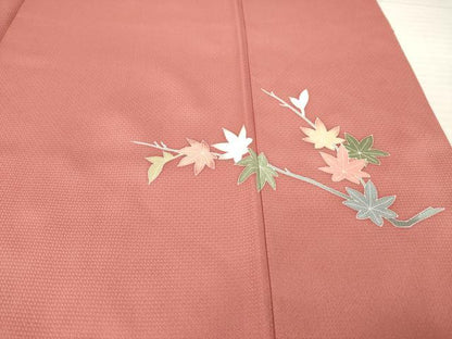 平和屋着物●訪問着　鴛鴦雪輪花文　暈し染め　金彩　正絹　逸品　AABB3855ck