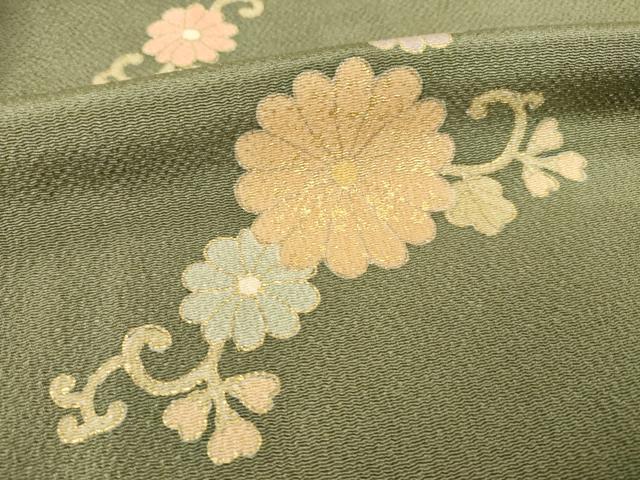 平和屋着物●訪問着　エ霞花文　暈し染め　金彩　鬼しぼ縮緬　正絹　逸品　AABB3866ck