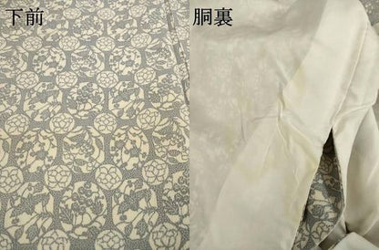 平和屋着物●訪問着　作家物　型染め　花蝶丸文　正絹　逸品　AABB3870ck