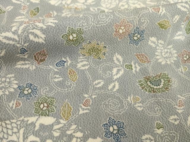 平和屋着物●訪問着　作家物　型染め　花蝶丸文　正絹　逸品　AABB3870ck