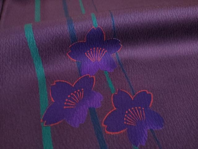 平和屋着物●上質な小紋 花間道 正絹 逸品 AABB3872ck