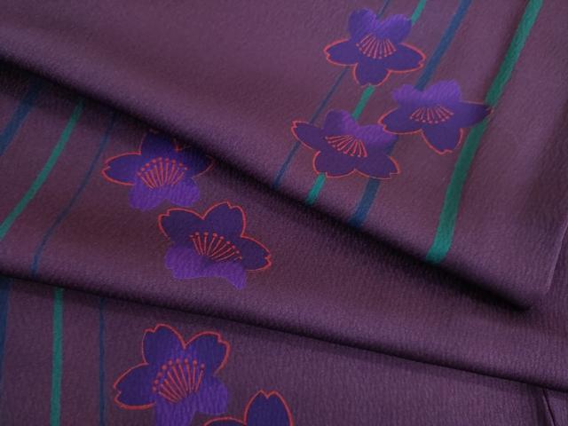 平和屋着物●上質な小紋 花間道 正絹 逸品 AABB3872ck