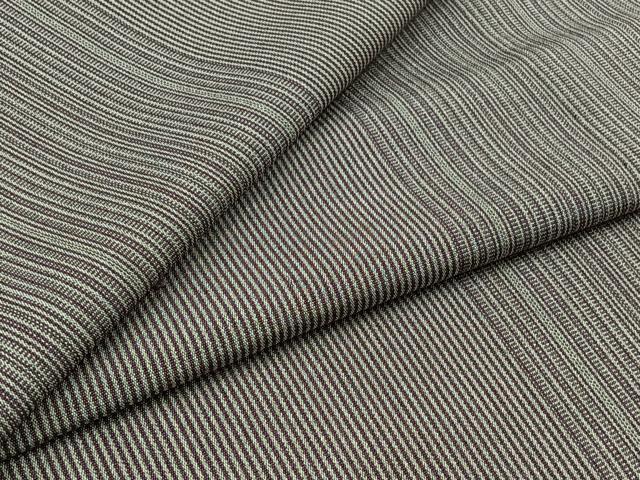 平和屋着物▽上質な紬　単衣　縞　正絹　逸品　AABB3882jh