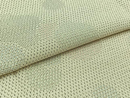 平和屋着物▽本塩沢 単衣 110亀甲 蚊絣丸文 正絹 逸品 AABB3883jh