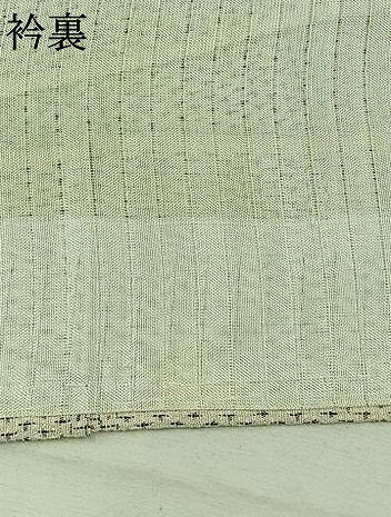 平和屋着物▽本塩沢　単衣　110亀甲　蚊絣丸文　正絹　逸品　AABK4623cs