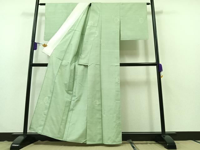 平和屋着物▽本場大島紬 単衣 地空き 片輪車文 総絣 正絹 逸品 AABB3887jh